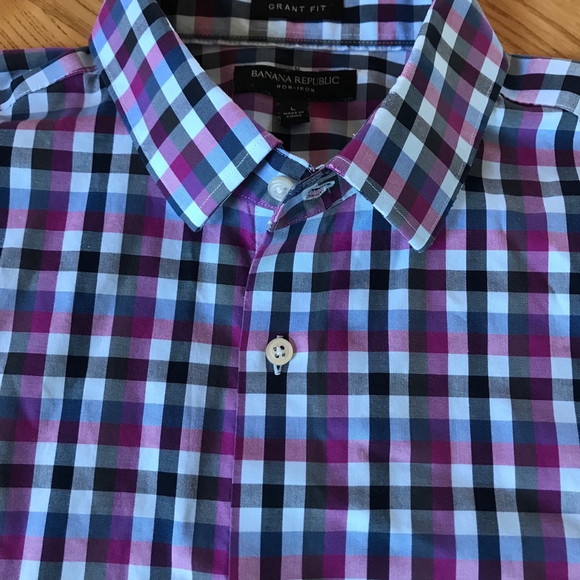 Mens Banana Republic Shirt pink button down long sleeve 16-16.5 mens size large - Picture 3 of 10